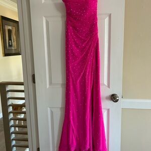 Elegant Ashley Lauren Pink Evening Gown